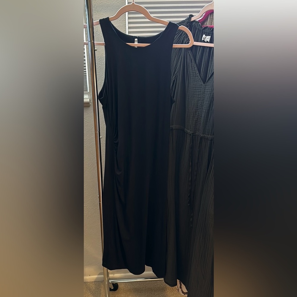 J McLaughlin Black Midi Tank Dress. Size Large. Super Classy!